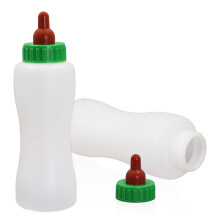 Livestock Feeding Bottle 500ml Dual Set BPA Medium Flow Teat for Lambs Goats Pigs Reusable Farm Use