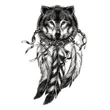 7 Sheets Large 3D Waterproof Temporary Tattoos, Lion and Wolf Flower Fake Tattoo Stickers for Kids and Adults