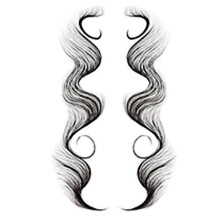 Temporary Hair Tattoo Waterproof PVC Sticker Easy Apply Remove for Stage and Daily Wear