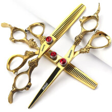6 Inch Professional Hair Cutting Scissors Set with Precision Blades and Ergonomic Stainless Steel
