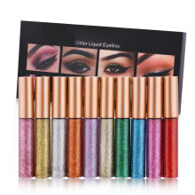 10 Colors Waterproof Glitter Liquid Eyeliner Quick Dry Metallic Shimmer Pigment