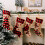 Cloth Christmas Stocking47x21cm Multicolour with 7