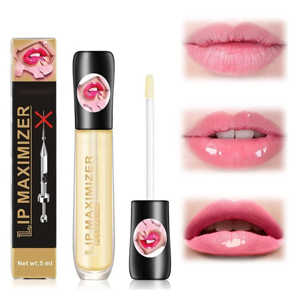 Vitamin E Lip Plumper Serum with Hyaluronic Acid, Deep Hydration Gloss, Instant Full Lips (1PC)