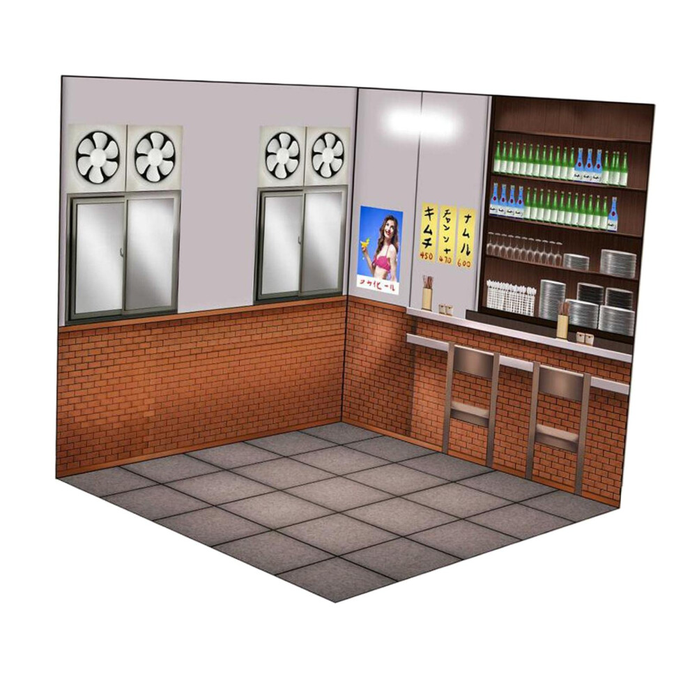 Doll Photo Backdrop With Warm Rustic Finish, Diorama Background Board For Miniature Dollhouse Display 9073542589259