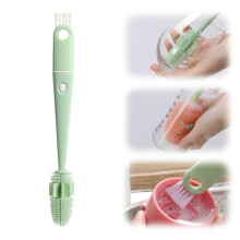 4 in 1 Cup Lid Gap Cleaning Brush Set for Bottles and Baby Straws, Mini Multipurpose Cleaner, Pink