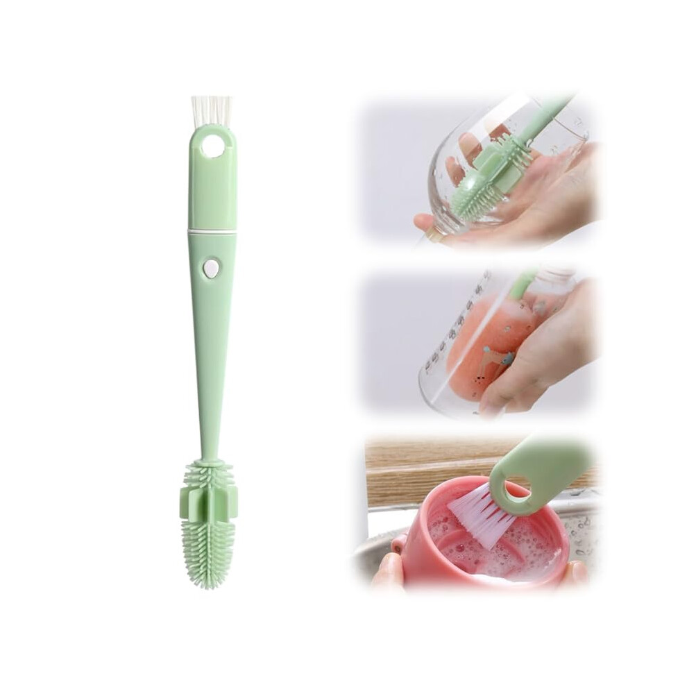 4 In 1 Cup Lid Gap Cleaning Brush Set For Bottles And Baby Straws, Mini Multipurpose Cleaner, Pink