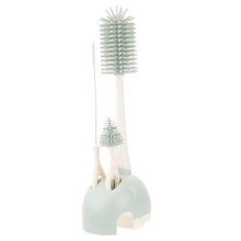 Baby Bottle Brush Set with Soft Silicone Bristles for Deep Reach Cleaning and Narrow Neck Bottles