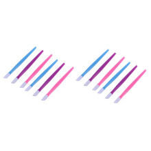 72pcs Plastic Cuticle Pusher Sticks Ergonomic Grip Nail Art Tools for Manicure and Cleaning