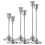 Conjunto Elegante de 6 Castiçais Prateados para Centros de Mesa e Decoração de Casa 1