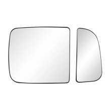 Heated Upper & Lower Tow Mirror Spotter Glass Lens for RAM 1500 2500 3500 2010-2020 Right 68067728AA, 68067730AA