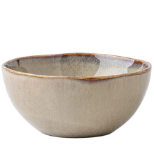 500ml Vintage Ceramic Salad Bowl Heat-Resistant Rice Soup Bowl Irregular Edges Kitchen Noodle Bowl Microwave Safe 5.5in