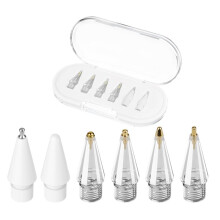 6PCS Replacement Pencil Tips for Pencils Pro/USB-C/2nd Gen/1st Gen Tips Writing Stylus Nib for Pencil White
