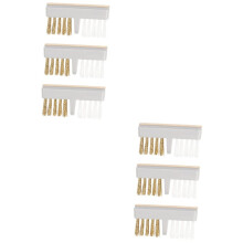 6pcs Copper Wire Nail Drill Bit Cleaner Brush for Manicure Tools, Effective Dust Removal, Adhesive