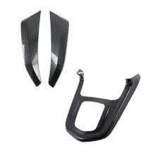 Car Gear Shift Knob Frame Panel & Center Console Instrument Panel Decor Cover Trim for Navara NP300 2016-2021