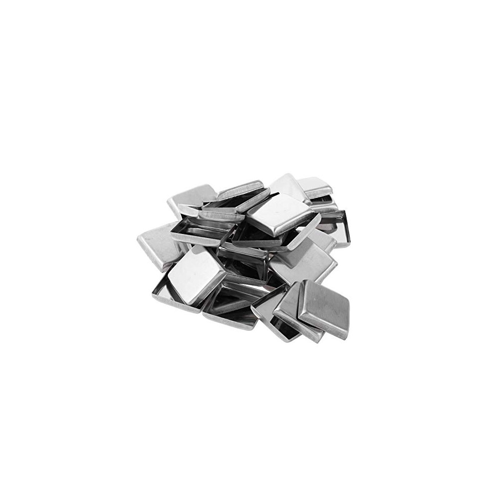 30pcs Magnetic Makeup Palette Pans, Round/Square Empty Aluminum for Eyeshadow Blush Lipstick 26mm
