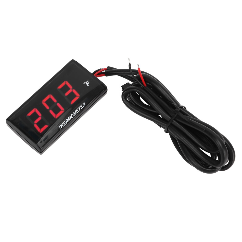 Ultra Thin 12V Motorcycle Lcd Water Temp Gauge 57X29x13mm Red 8741389839172