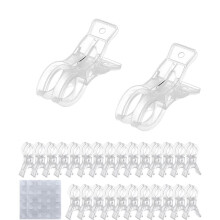 Lot de 60 Pinces pour Arche de Ballons, Pinces Transparentes pour Supports de Fond, Décoration de Fête, Loisirs Créatifs, Travail Du Bois et