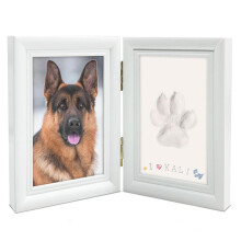 Dog or Cat Paw Print Frame Kit Pet Paw Print Impression Kit with Soft Clay Personalized Pet Memorial Gift