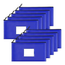 Confezione da 10 Sacchetti per Denaro con Cerniera, Sacchetti per Deposito, Sacchetti per Contanti con Etichetta, per Contanti, Monete, Cosmetici,