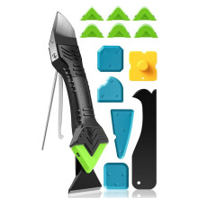 6-in-1 Silicone Caulking Tool & Caulk Removal Tool Caulking Tool Set for Shower Bathroom Caulking Removal