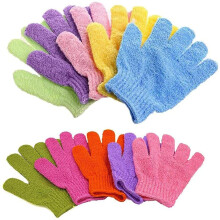 12 Pcs Exfoliating Bath Gloves for Women and Men, Deep Exfoliation Body Scrub Gloves with Gentle Massage Effect
