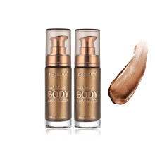 2 Pack Body Shimmer Lotion Waterproof Bronze Glow with Dewy Finish for Face and Body
