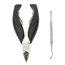 Professional Podiatrist Nail Clippers with Precise Curved Blade and Ingrown Toe Nail Remover Tool