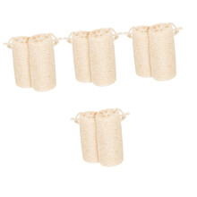 8pcs Natural Loofah Sponge Set for Kitchen and Bath Cleaning, Gentle Exfoliation, Reusable