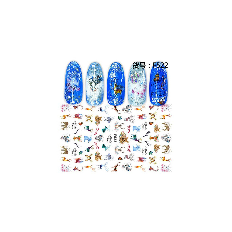 Cute Cartoon Nail Art Stickers Acrylic Nail Decals for False Nails Press On Nail Decorations 1Pc