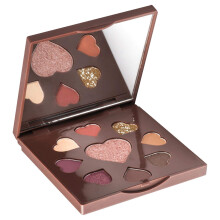 Eyeshadow Palette with Mirror, 9 Colors Pigmented Waterproof Shimmer and Matte Glitter