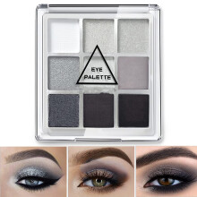 9 Color Smoky Eyeshadow Palette Longlasting Waterproof Cream Shades Set 1 Smoky Black