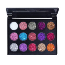 15 Color Eyeshadow Palette with Longlasting Waterproof Glitter Shades for Colorful Eye Makeup
