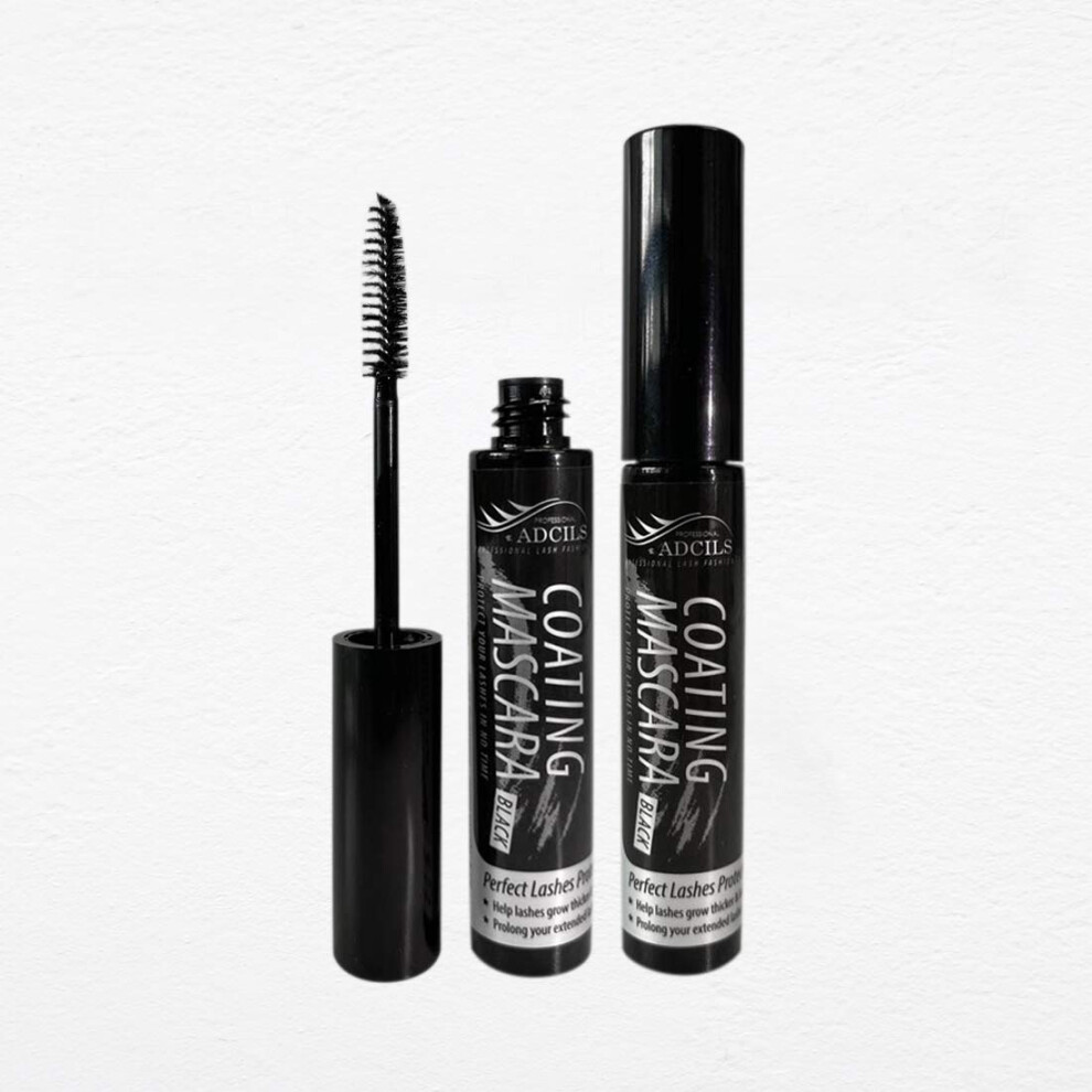 Black Eyelash Extension Coating Mascara 10Ml, Lash Sealant Protects And Enhances Lash Thickness