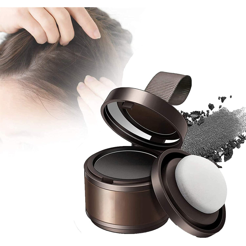 Hairline Powder for Thinning Hair with Natural Coverage, Matte Finish, Precision Puff, Black