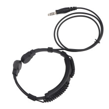 Heavy Duty Throat Mic Headset 3.5mm Retractable for Walkie Talkies