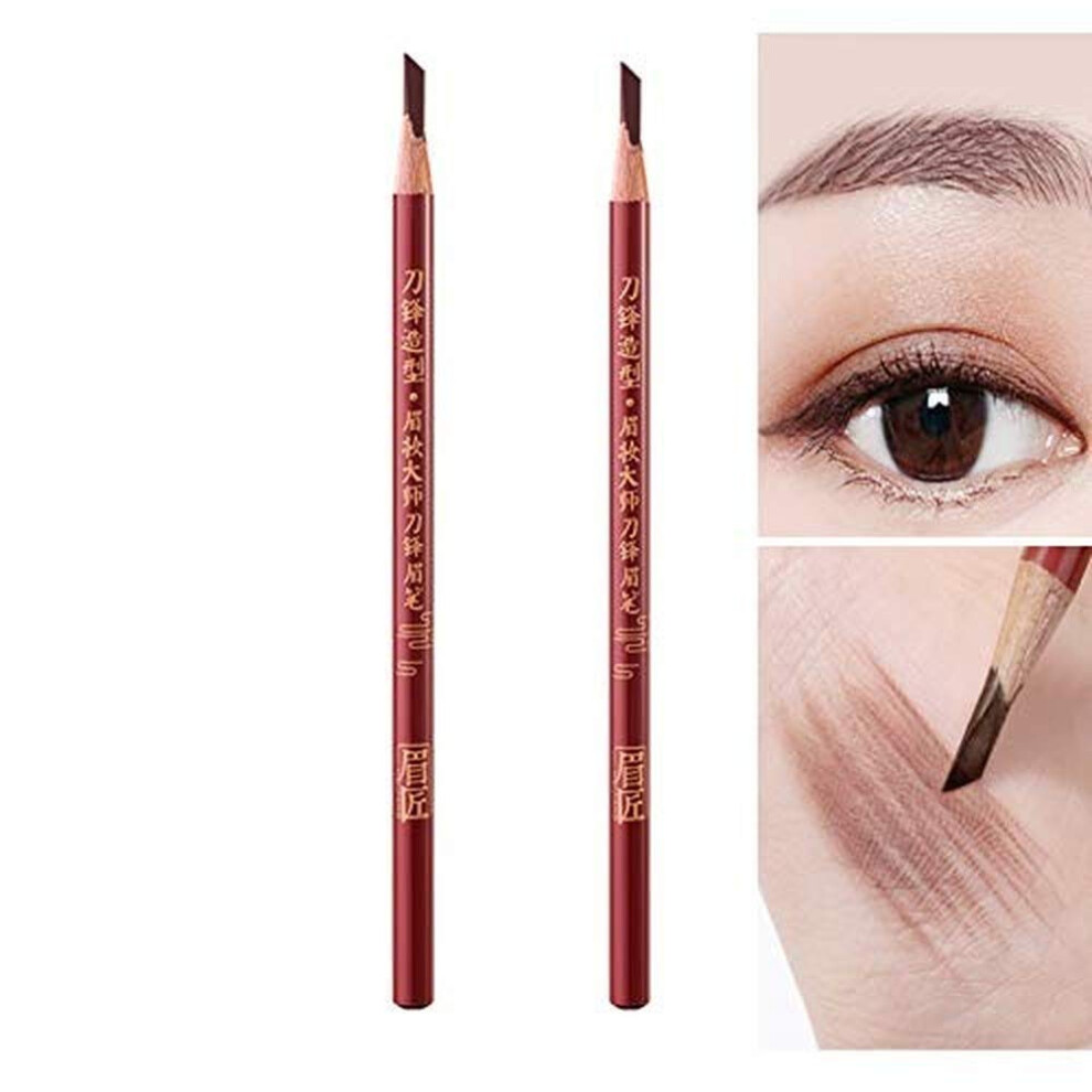 Red Waterproof Eyebrow Pencil And Tattoo Pen Burgundy Longwear Hairlike Strokes Smudge Resistant