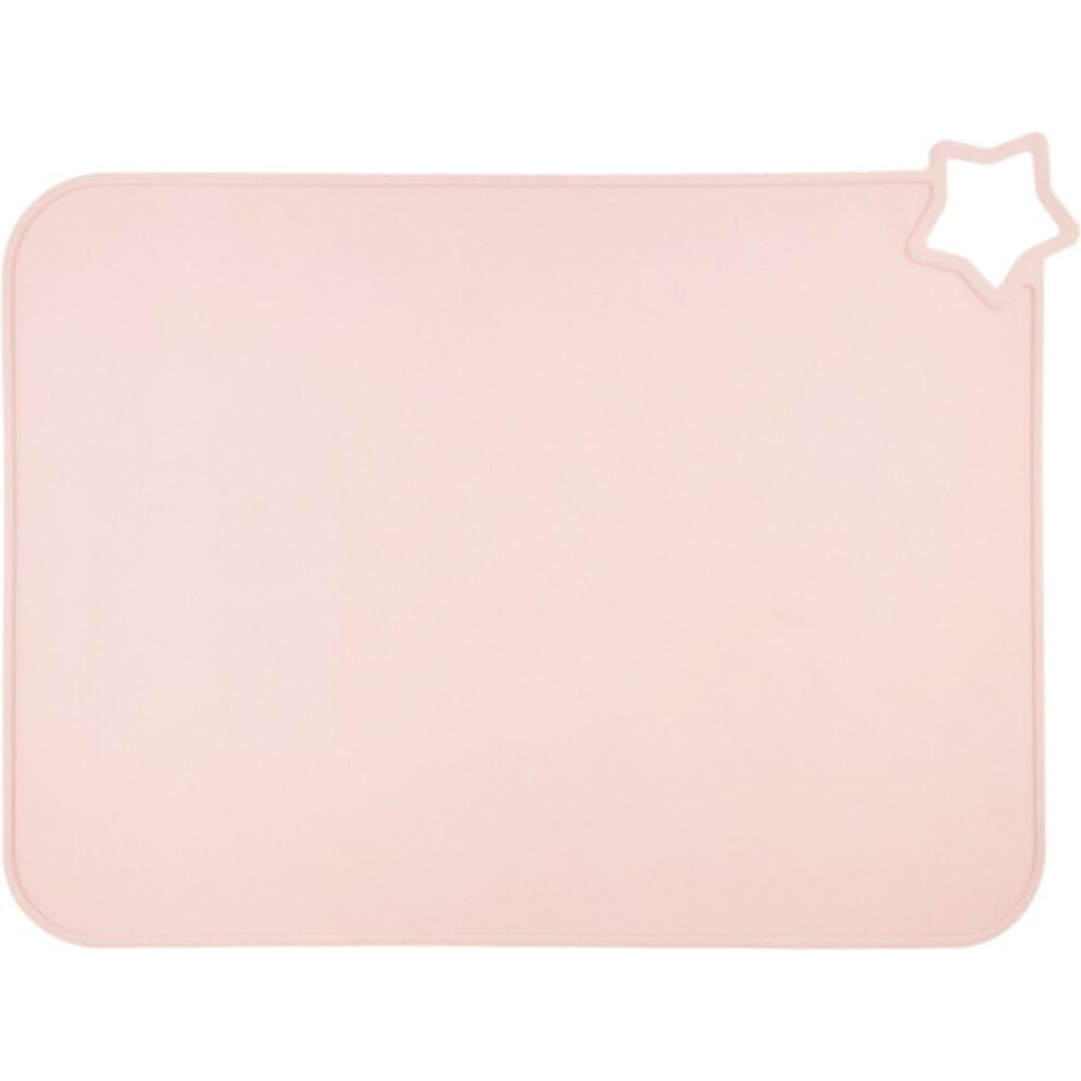Pink Silicone Baby Placemat Nonslip Stain Resistant Toddler Feeding Mat Easy Clean Table Mat