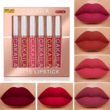 Matte Liquid Lipstick Set for Women, 6 Pcs Long Lasting Waterproof Matte Finish, Deep Red Shades