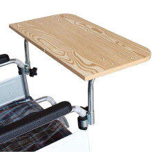 Wooden Wheelchair Tray Table with Cup Holder, Stable Dining Lap Tray for Manual and Electric Chairs