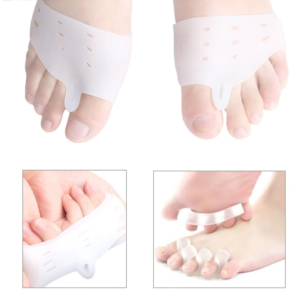 Toe Separators and Bunion Corrector for Overlapping Toes, Flexible Silicone Toe Straightener Pair