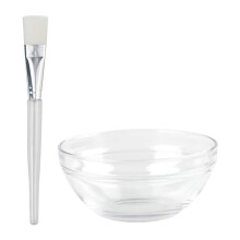 Face Mask Mixing Bowl Set with SkinFriendly Silicone Brush, Washable Reusable DIY Applicator Kit