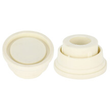 Pack of 2 Pool Ladder Caps 39mm White Rubber Plugs for Surface Protection and Noise Reduction