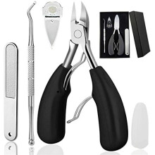 Professional Ingrown Toenail Clippers Set for Thick Nails with Ergonomic NonSlip Handle and 25 Blade