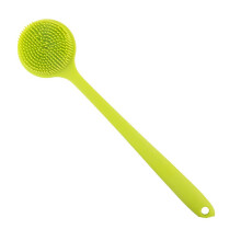 Double Sided Silicone Bath Brush for Shower Back Scrubber Green DualSided Cleaning and Gentle Exfoliation