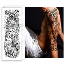 Temporary Tattoo Sleeve with 3D Realistic Full Arm Coverage, Waterproof Long Lasting Fake Tattoo Sticker