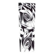 2 Sheets Waterproof Long Lasting Full Sleeve Temporary Tattoos Polynesian Tribal Arm Stickers