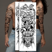 Temporary Tattoo Sleeve 2 Pcs Waterproof Extra Large 3D Dragon Full Arm Sticker for Adults
