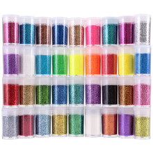 36 Colors Cosmetic Glitter Set with Holographic Sparkle for Resin Crafts Makeup and Nail Art