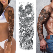 Temporary Tattoo Sleeve Waterproof Full Arm Coverage Realistic 3D Extra Large for Adults