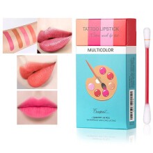 Liquid Lipstick Set with Cotton Swab Applicator, Waterproof Kissproof CigaretteStyle Case, 20 Pcs Multicolor